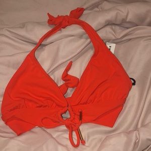 Orange halter bikini